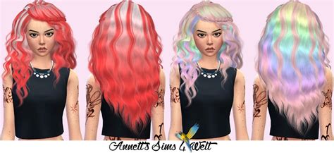 Sims 4 Ccs The Best Stealthic Hair Genesis Recolors By Annett85
