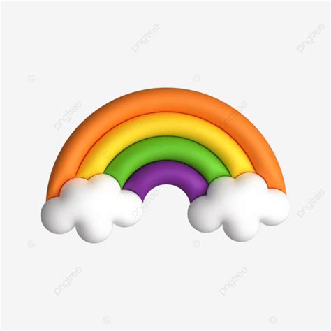 3d Colorful Rainbow Vector Cartoon Rainbow Color Rainbow Background