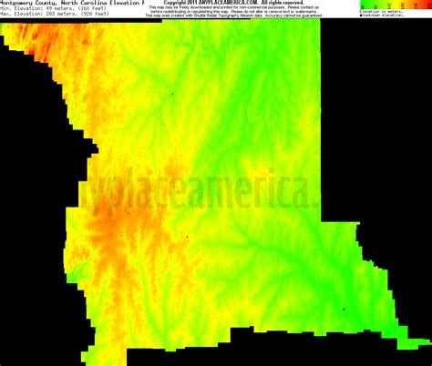 Free Montgomery County North Carolina Topo Maps And Elevations