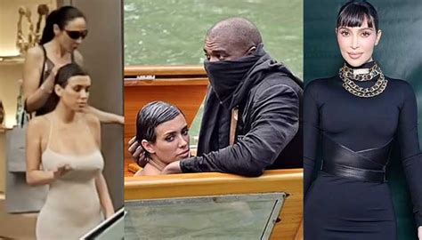 Kanye West Bianca Censori Reminding Fans Of Kim Kardashians Past With Stunts In Italy