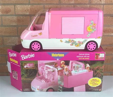 RARE VINTAGE BOXED BARBIE Motorhome Large PLAY SET Mattel 1996 EUR