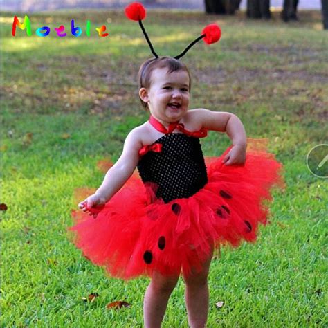 Moeble Cute Ladybug Baby Girls Tutu Dress Kids Christmas Party Dresses