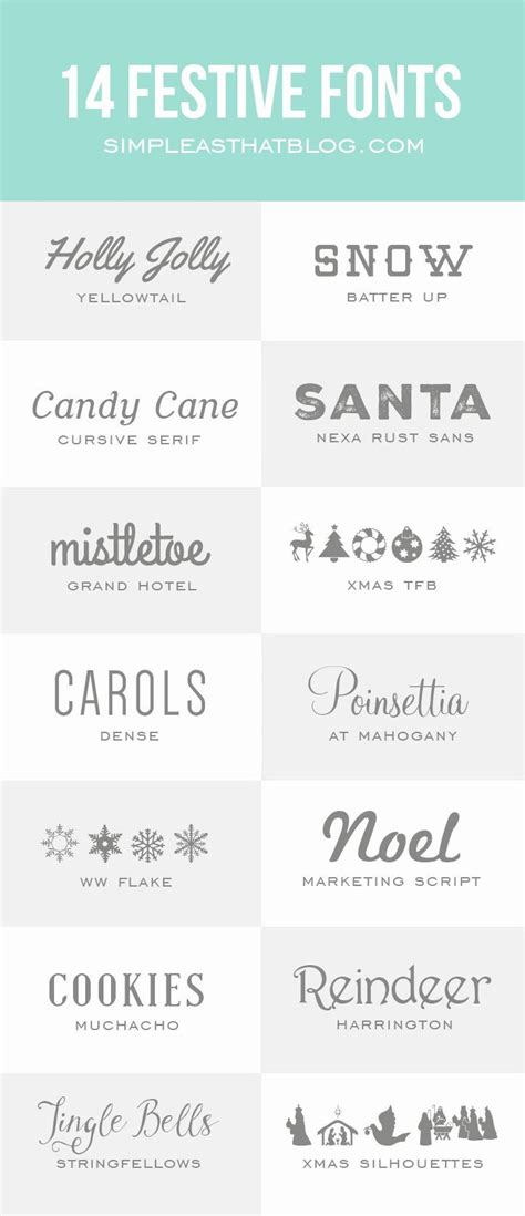 14 Festive Fonts For The Holidays Christmas Fonts Lettering