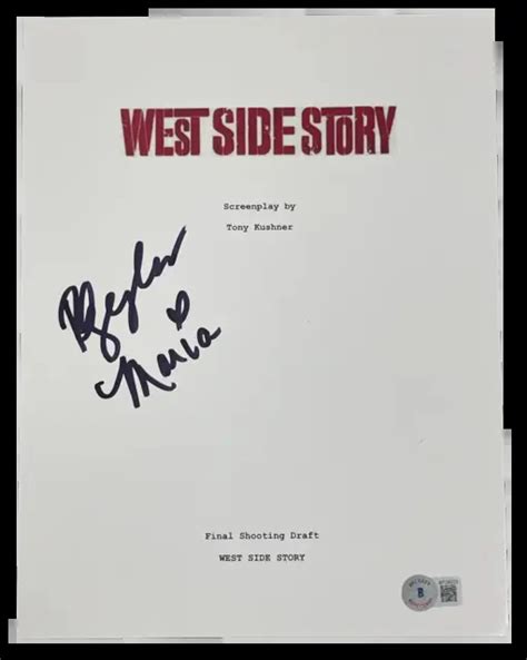rachel zegler signed west side story signed full script autograph beckett 300 00 picclick