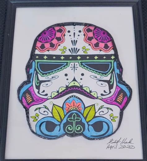Handmade Star Wars Sugar Skull Storm Trooper Vhs Art 900 Picclick