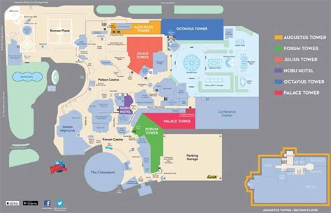 Caesars Palace Hotel Map In 2021