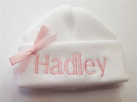 Personalized Embroidered Monogrammed Hat for Micro Preemie