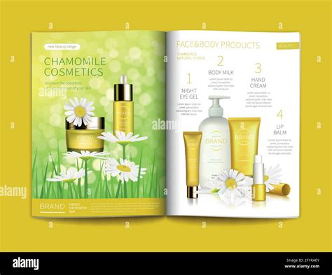 Vector Template For Glossy Cosmetic Magazine Magazine Or Catalog