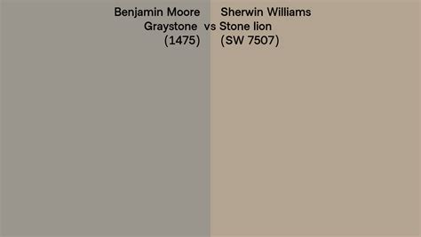 Benjamin Moore Graystone 1475 Vs Sherwin Williams Stone Lion SW 7507