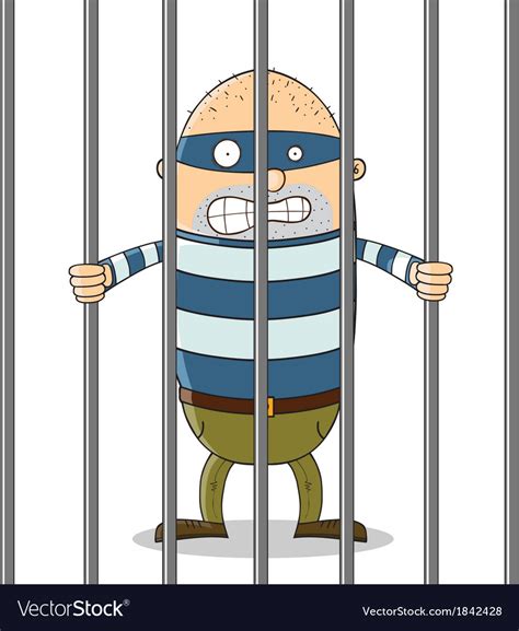 Bad Guy In Jail Royalty Free Vector Image Vectorstock