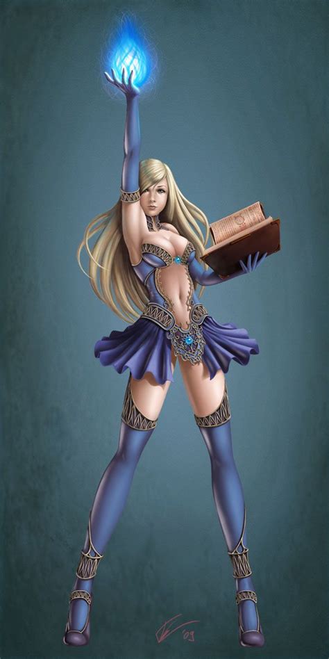 Ice Mage Fantasy Girl Mage Warrior Woman