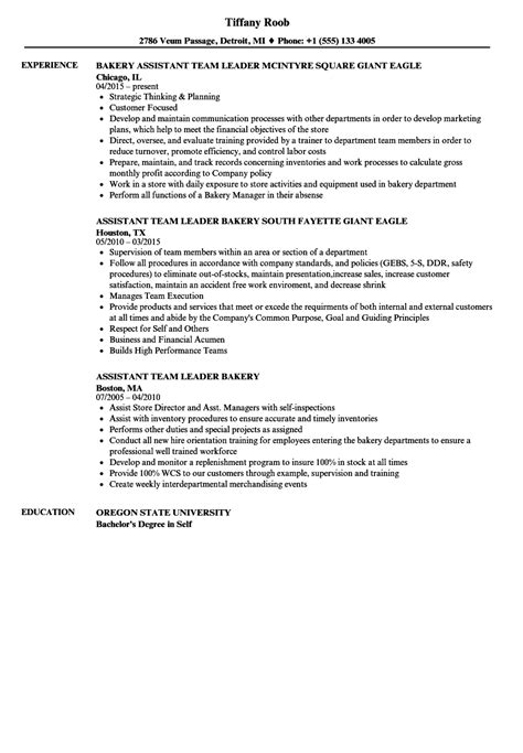 Bakery Assistant Resume