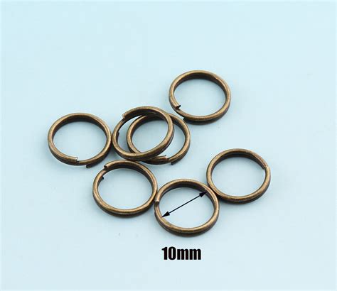Split Rings 200pcs 10mm Mini Split Key Ring Bronze O Ring Key Etsy