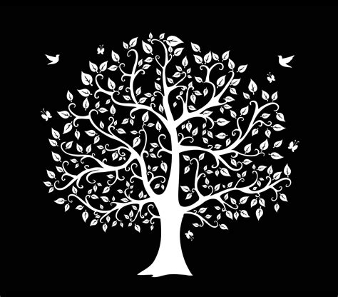 White Tree Silhouette Png Files Clip Art Instant Instant Download Etsy