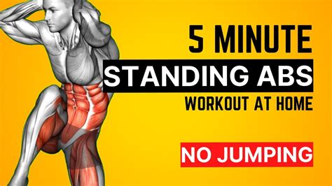 Minute Standing ABS Workout No Jumping YouTube