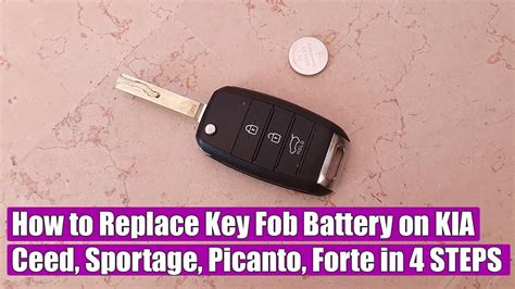 How To Replace Key Fob Battery Kia Ceed Sportage Optima Picanto Rio Forte In