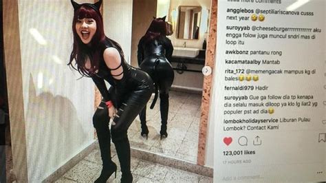 Seksi Berpakaian Cat Woman Anya Geraldine Dimaki Netizen