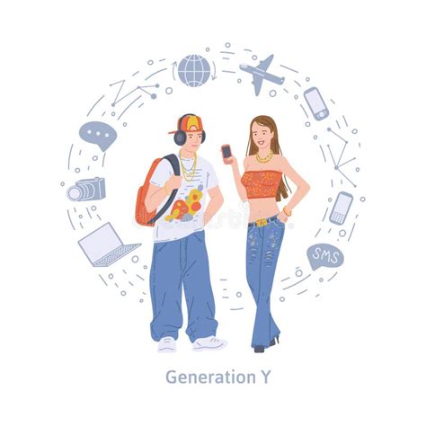 Generation Generation Y Cartoon Character Stock Illustrations 29