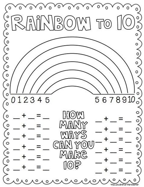 Rainbow To 10 Homeschool Math Elementary Math Math Lessons