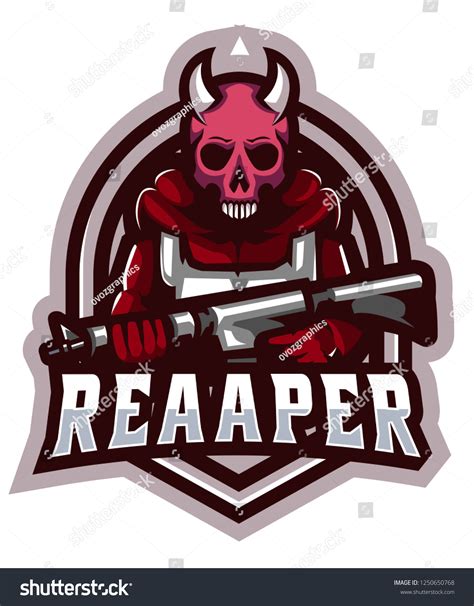Reaper E Sport Logo Stock Vector Royalty Free 1250650768 Shutterstock
