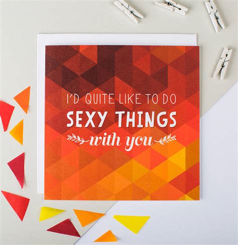 Sexy Things Geometric Valentines Card By I Am Nat