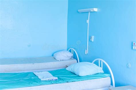 Isolated Hospital Room With A Bed And Medical Equipment In The Hospital