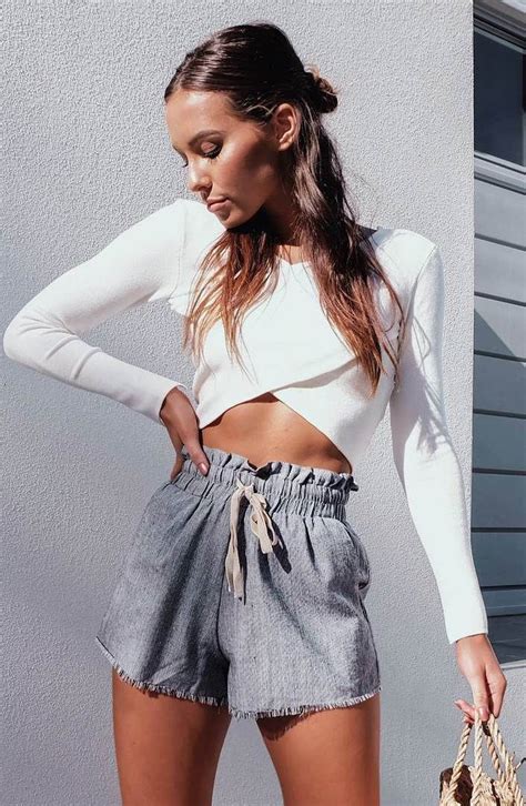 Crop Top Plus Shorts Elegant Summer Outfits Summer Outfits Women