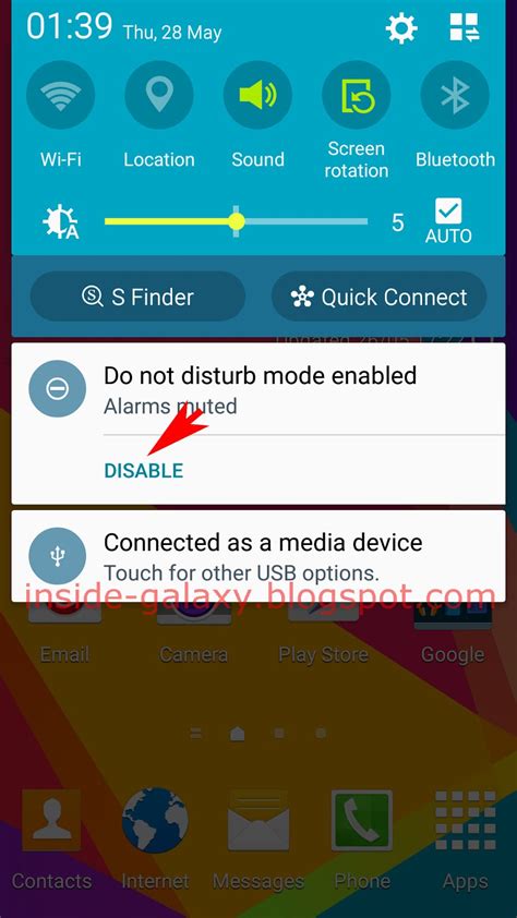 Inside Galaxy Samsung Galaxy S5 How To Manually Turn Off Do Not