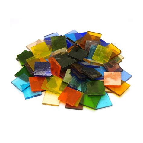 3 4 Cathedral Stained Glass Chips Assortment 80 Pieces