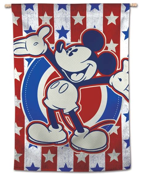 Mickey Mouse Flag Red White Blue Stars Heartlandflags