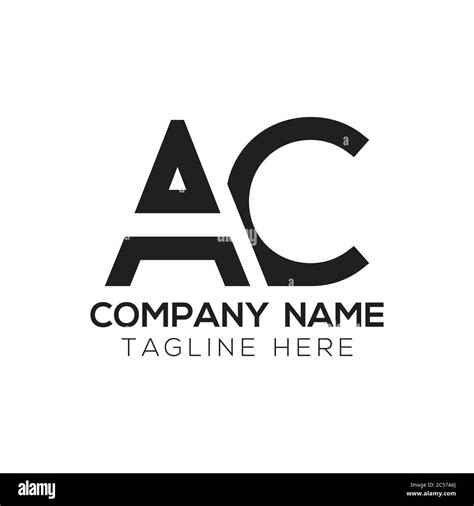 Initial Ac Letter Logo Design Modern Business Typography Vector