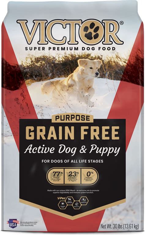 Victor Active Dog And Puppy Formula Grain Free Dry Dog Food 30 Lb Bag