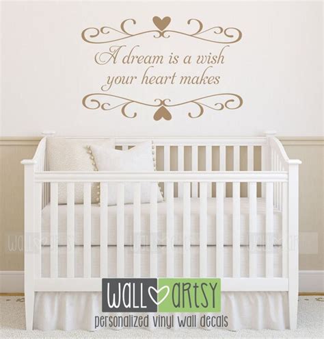 Items Similar To A Dream Is A Wish Your Heart Makes Wall Decal Baby