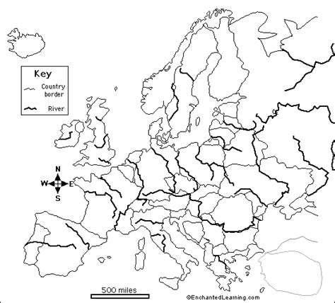 Europe Map Blank Physical Outline Map Of Europe Printable Blank Map