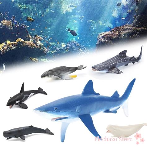 Simulation Marine Life Sea Animal Dolphin Model Whale Shark Toy Marine