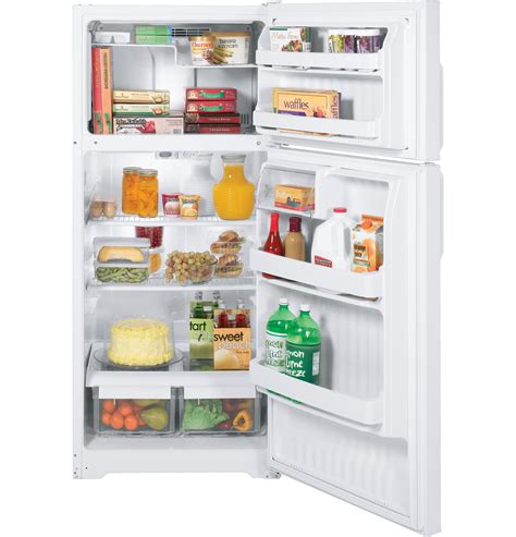 Is your food freezing in the fridge but you don't know why it's happening? GE® ENERGY STAR® 16.5 Cu. Ft. Top-Freezer Refrigerator ...