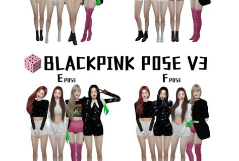 Sims 4 Blackpink Pose V3 In 2021 Sims 4 Blackpink Sims Sims 4 Images