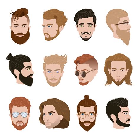 Mens Hairstyles Clipart Royalty Free Handsome Clip Art Vector Images