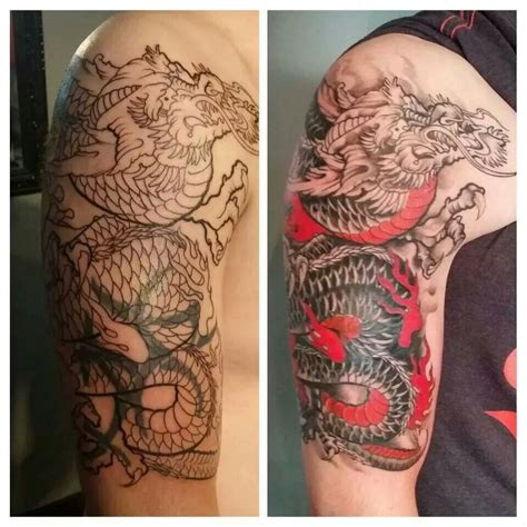 Japanese Dragon Cover Up Completed By Stu At Lucky 13 Belfast Tattoos