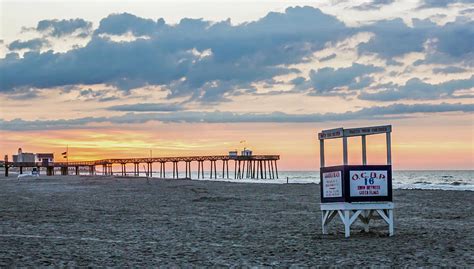 Photography Art Of Ocean City Nj At Sunset Canvas Art 12x36 Color