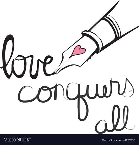 Love Conquers All Royalty Free Vector Image Vectorstock