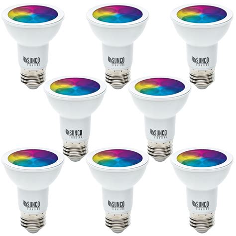 Sunco Lighting Wifi Led Par20 Smart Bulb 5w Color Changing Rgb And Cct