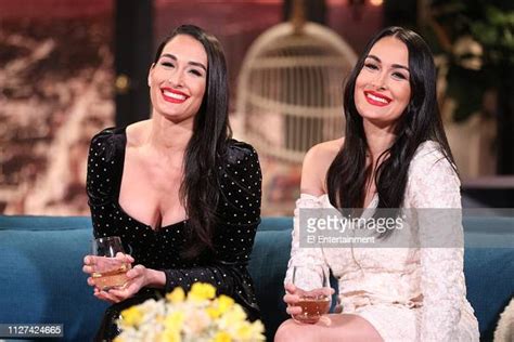 Guest Nikki Bella And Guest Brie Bella On The Set Of Busy Tonight