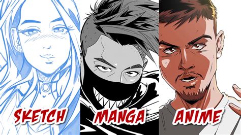 Custom Portrait Anime Comic Turn Yourself Into Manga Manga Portrait