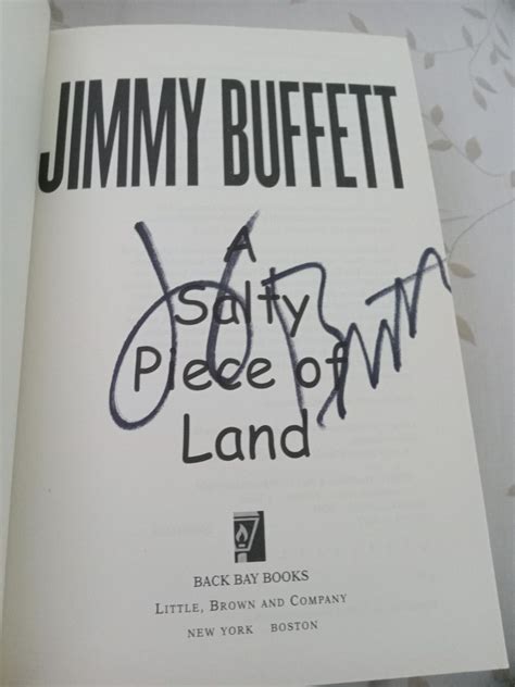 Jimmy Buffett A Salty Piece Of Land Signed Ebay