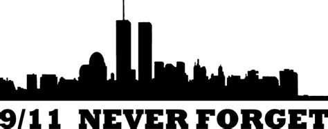 New York Skyline Silhouette 911 Never Forget Decal Sticker 04