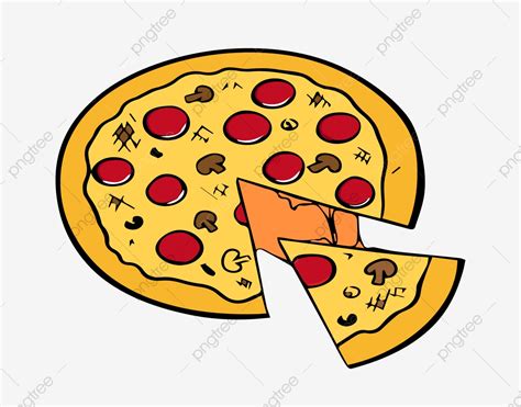 Ilustrasi Pizza Kuning Kartun Pizza Clipart Pizza Camilan Png