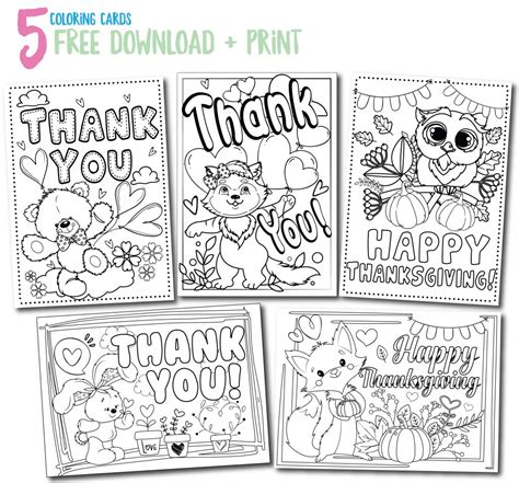 7+ free printable thank you coloring pages, including unicorn thank you cards! Printable Thank You Cards - Thank You, Me