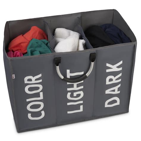 Do not wash different colored shirts together. Vinsani Laundry Bag Basket Canvas Color Light Dark Storage ...