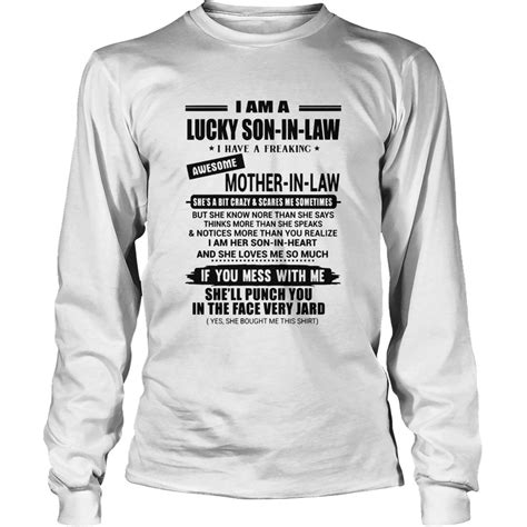 I Am A Lucky Son In Law I Have A Freaking Awesome Mother In Law Shirt Trend Tee Shirts Store